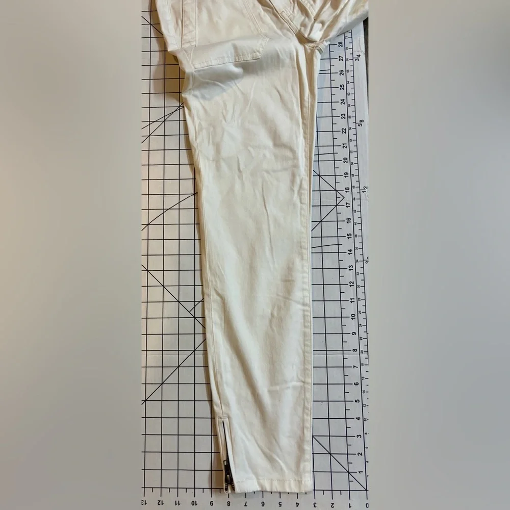 NWT Kut‎ From The Kloth Women’s Size 0 Off-White Ankle Straight Leg Pants